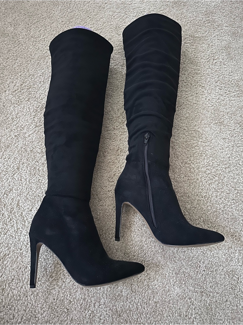 Chinese Laundry Black Pointed Toe Over-the-Knee High Heel Stiletto Boots Sz 5.5